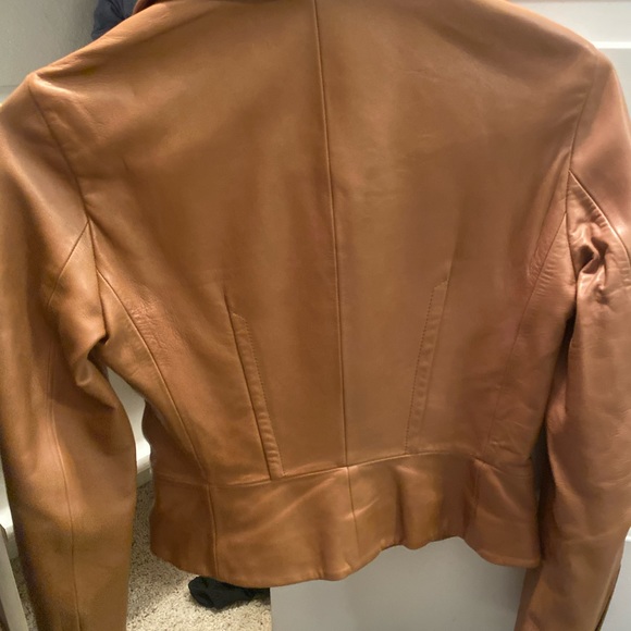 HUGO BOSS tan leather jacket - Picture 5 of 7